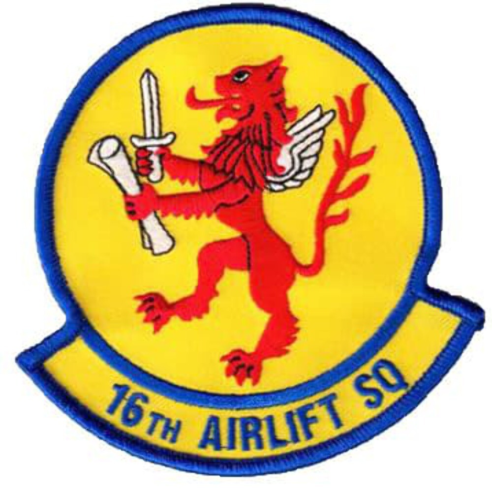 16th Airlift Squadron Patch – Sew On, 4 in