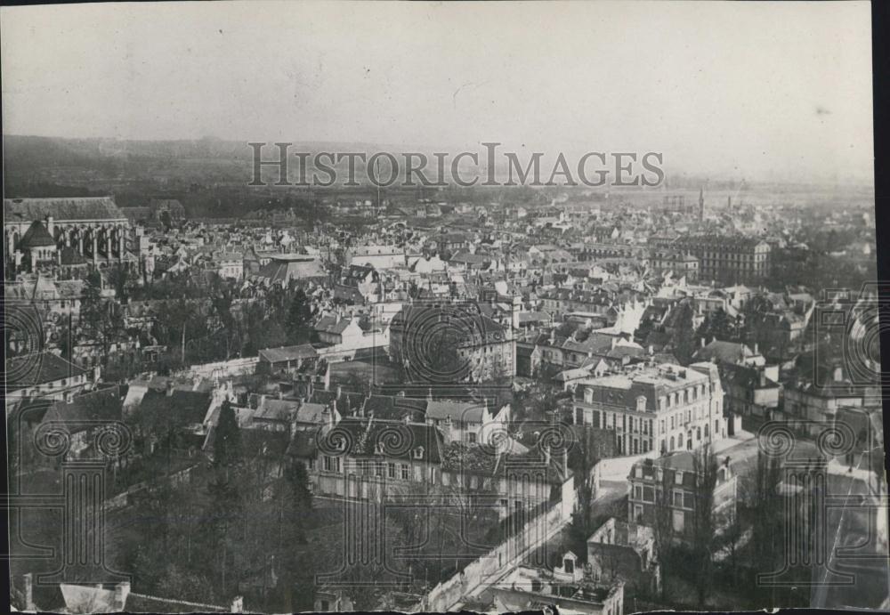 1918 Press Photo Aerial View Of Soissons City France - XXB05951
