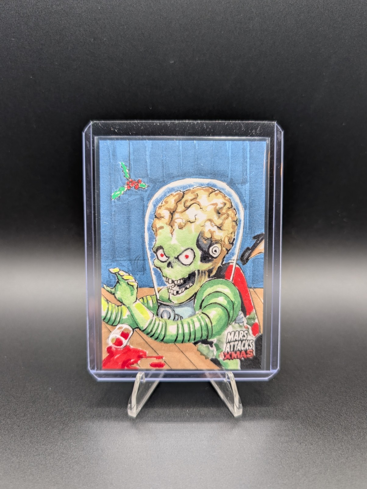 2026 Topps Mars Attacks Christmas Sketch Card 1/1 David Acevedo Auto