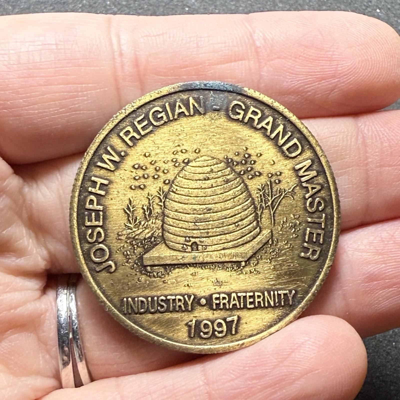 Masonic Coin, Joseph W. Regan Grand Master 1997 Ancient Free and Accepted Masons