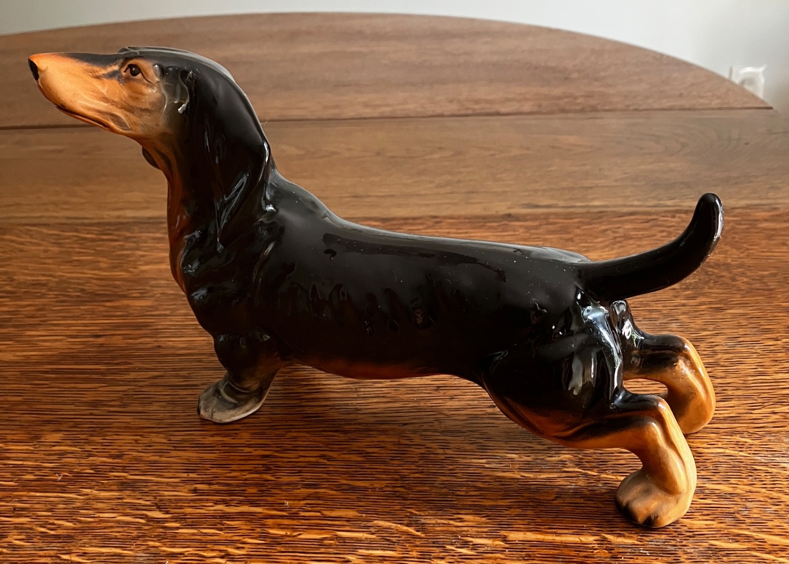 Vintage Beswick England Brown/Black Standing Ceramic Dachshund Male