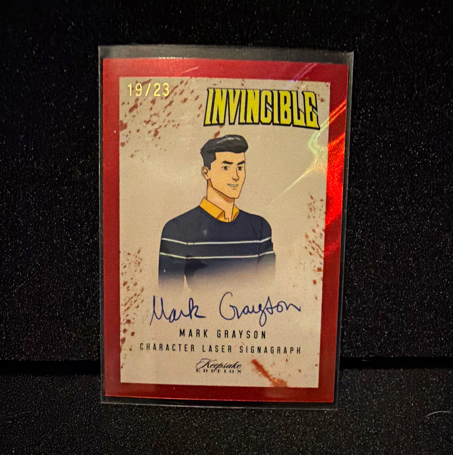 2025 SkyBox Invincible Mark Grayson Hard Signed Auto 19/23 Card #344