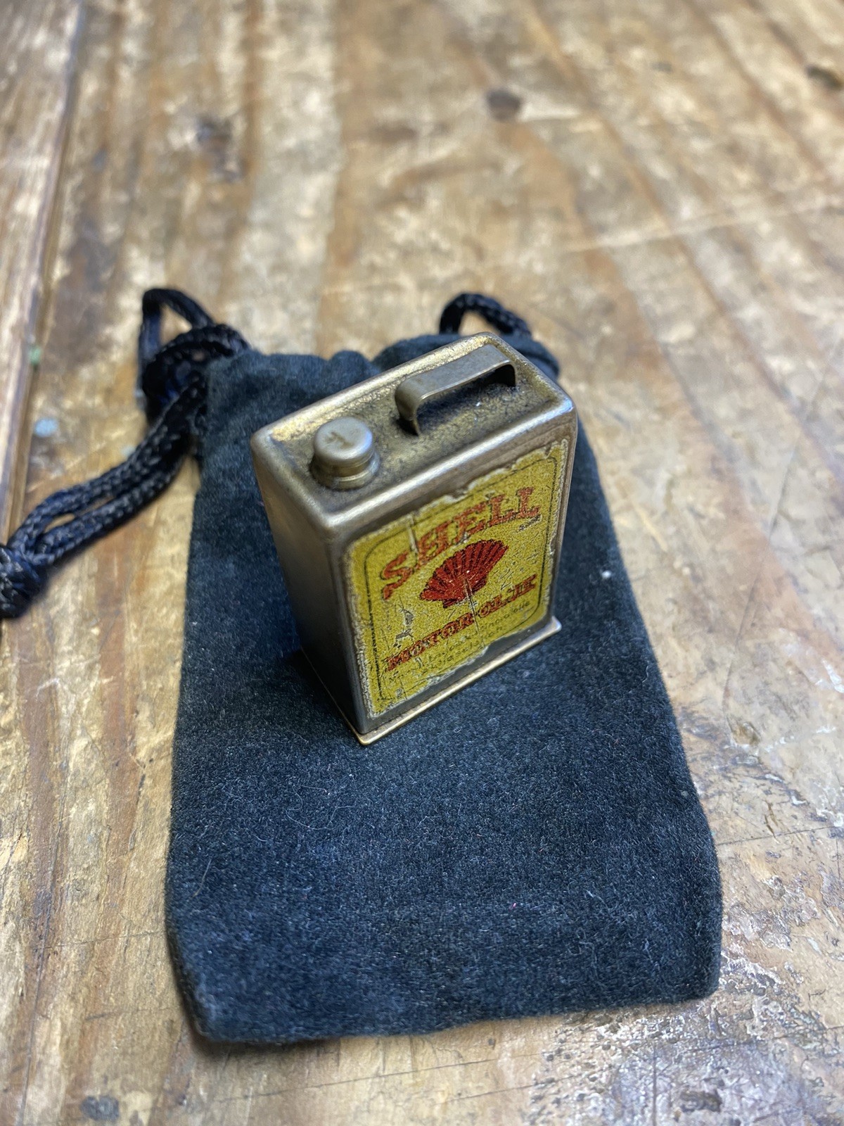 RARE SHELL GASOLINE Gas Vintage Original Advertising Lighter Smaller Than Zippo