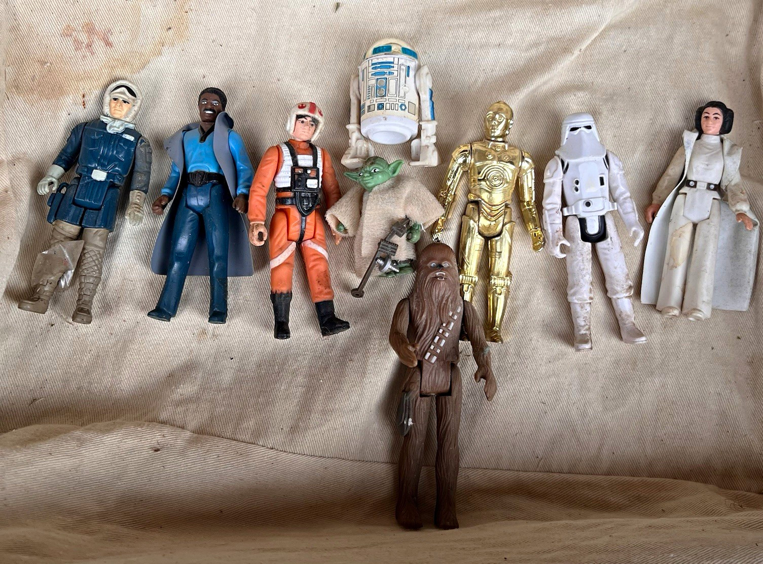 Star Wars Vintage original Kenner Star Wars 3.75 inch lot of 9. Real 1970s-1980