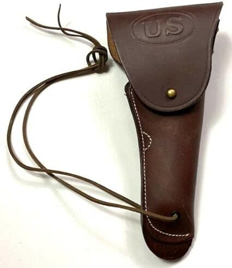 M1911 .45 Leather Hip Holster Brown US WWII WW2 Style M1916 .45 Holster for Colt