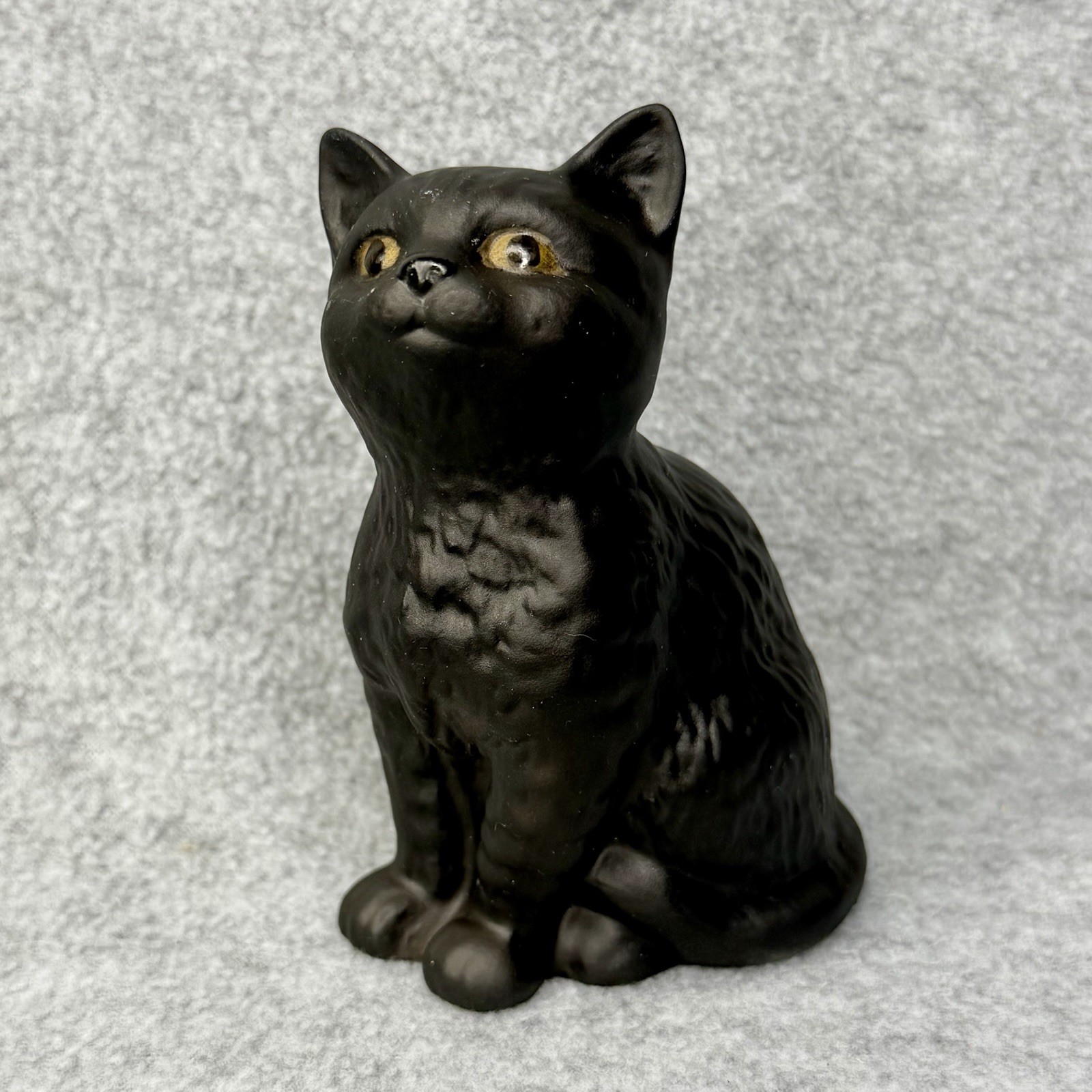 Black Cat Figurine Cute Little By Beswick England Vintage Halloween Matte Kitten