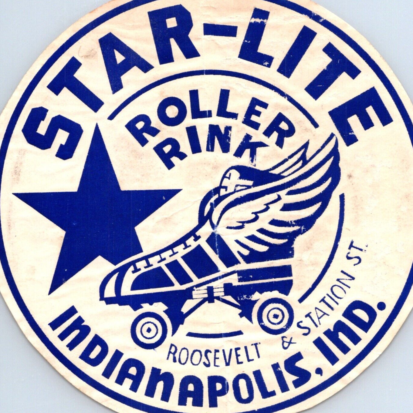 1950s Star-Lite Roller Skating Rink Roosevelt Station Street Indianapolis IN