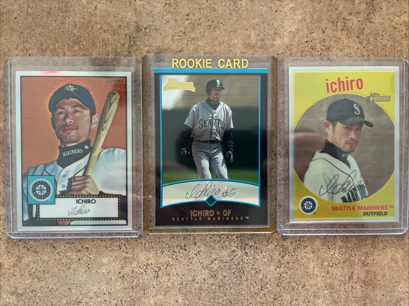 Ichiro Chrome Numbered Cards & Rookie Lot Of 3 Seattle Mariners