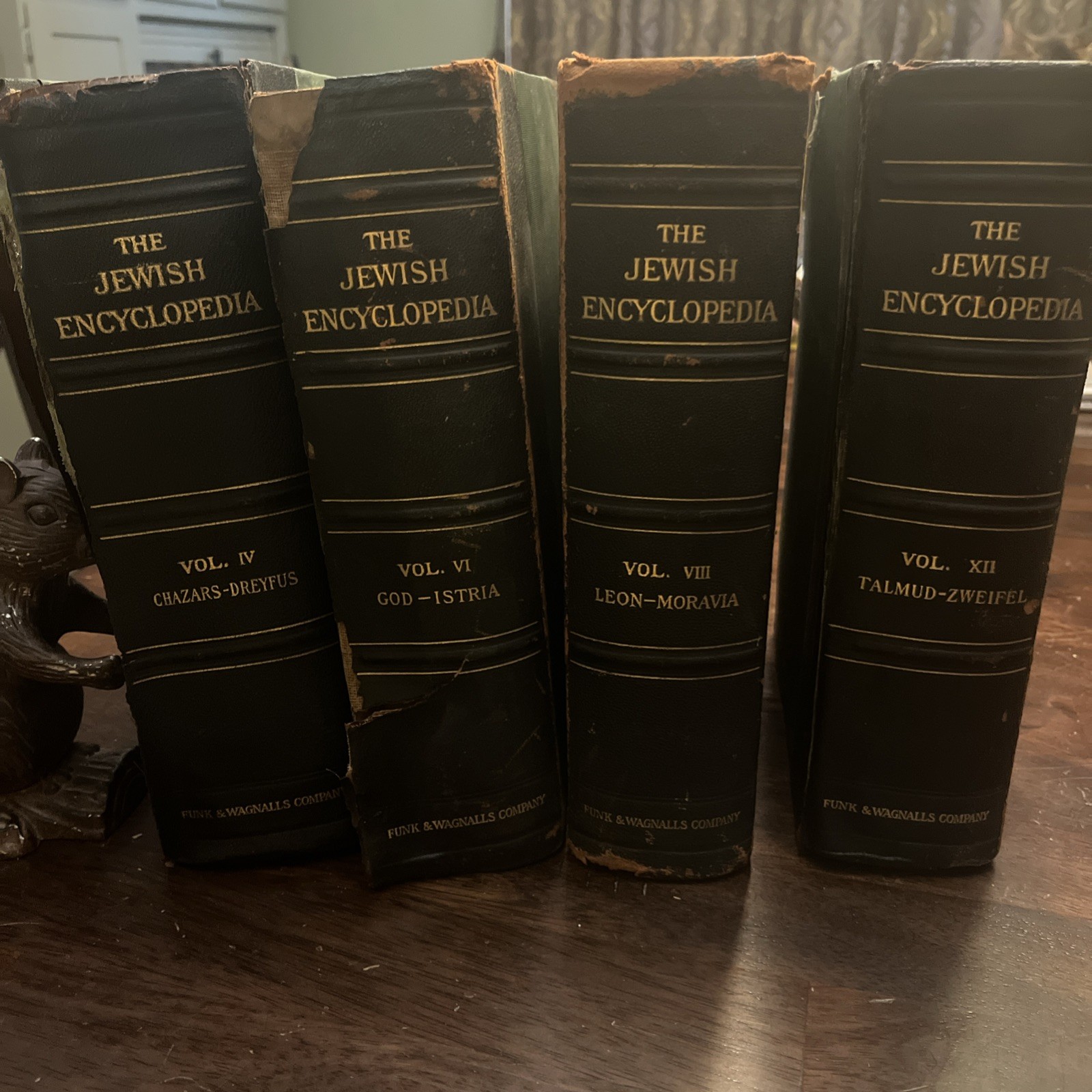 THE JEWISH ENCYCLOPEDIA 4 VOLUMES 1903 by Funk & Wagnalls ANTIQUE JUDAISM - poor