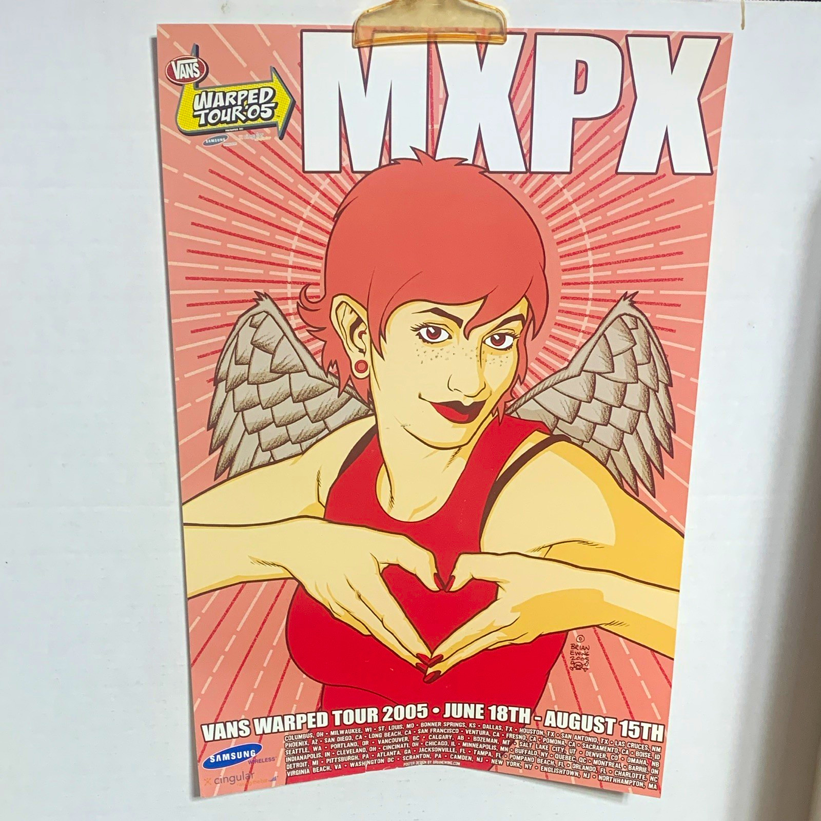 Vans Warped Tour 2005 MXPX Original Promotional Poster Brian Ewing design