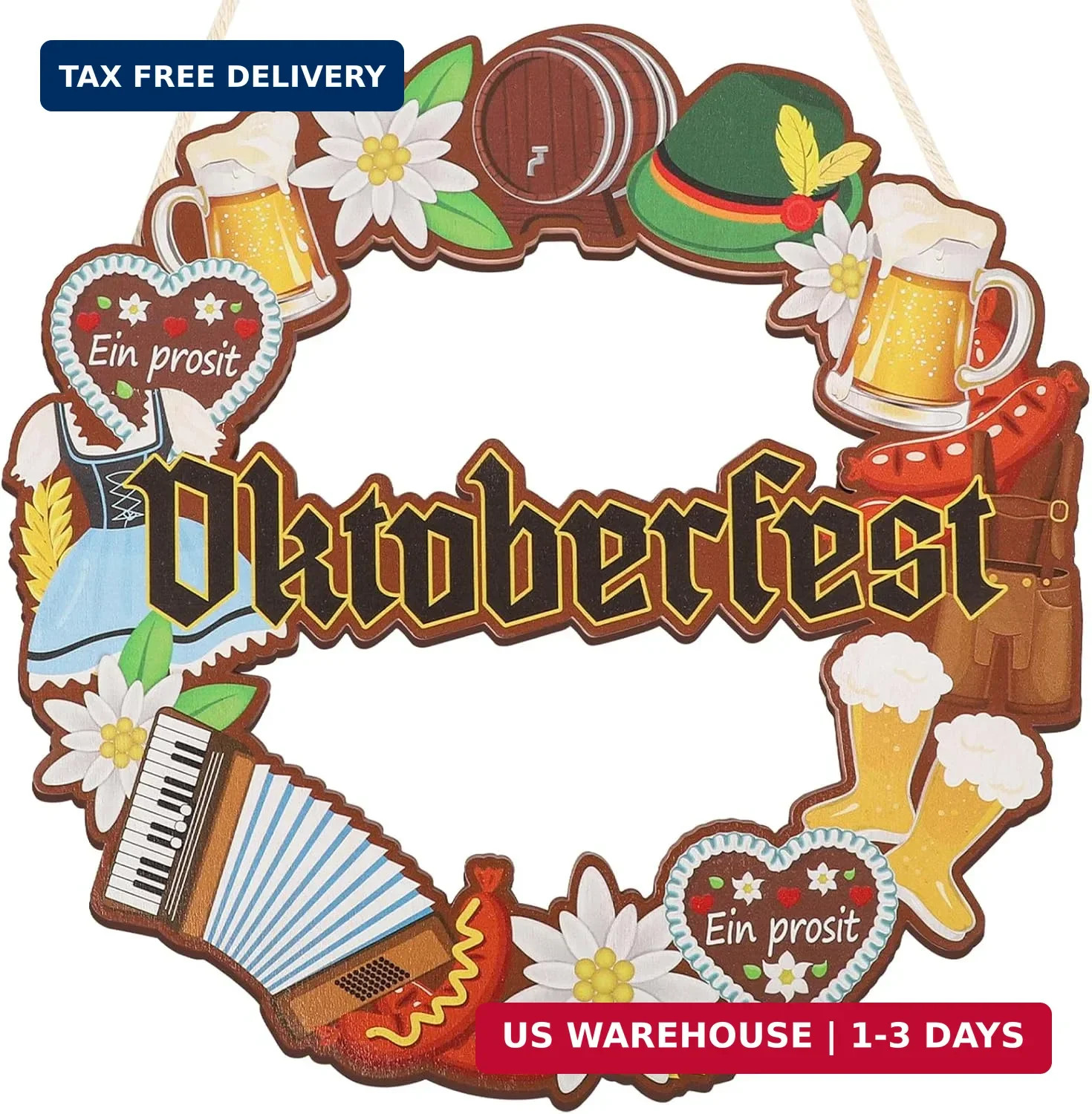 Oktoberfest Fest Welcome Sign Decor