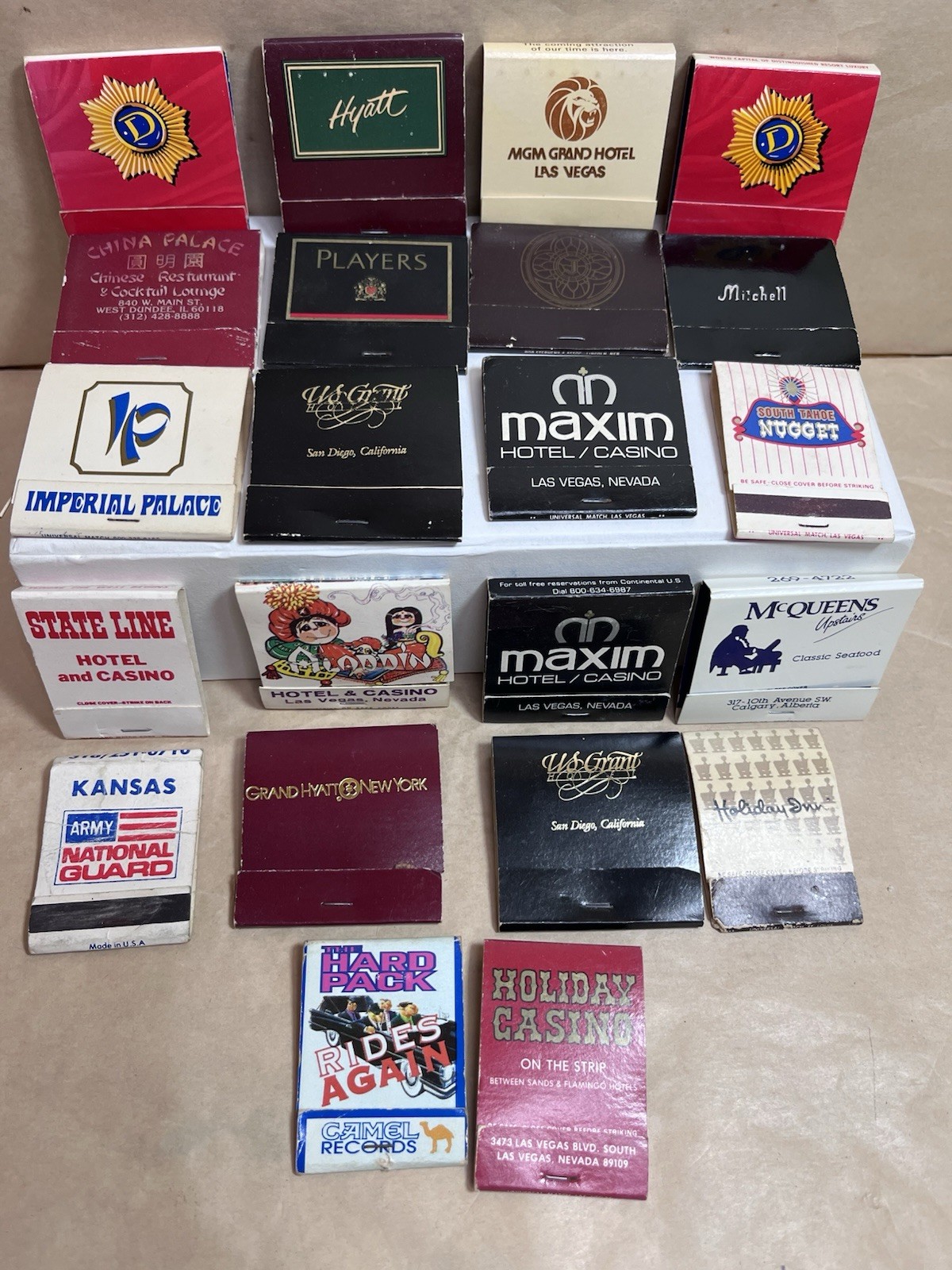 OLD VINTAGE MATCH BOOKS - LOT OF 22 from a Variety of States & One from Alberta