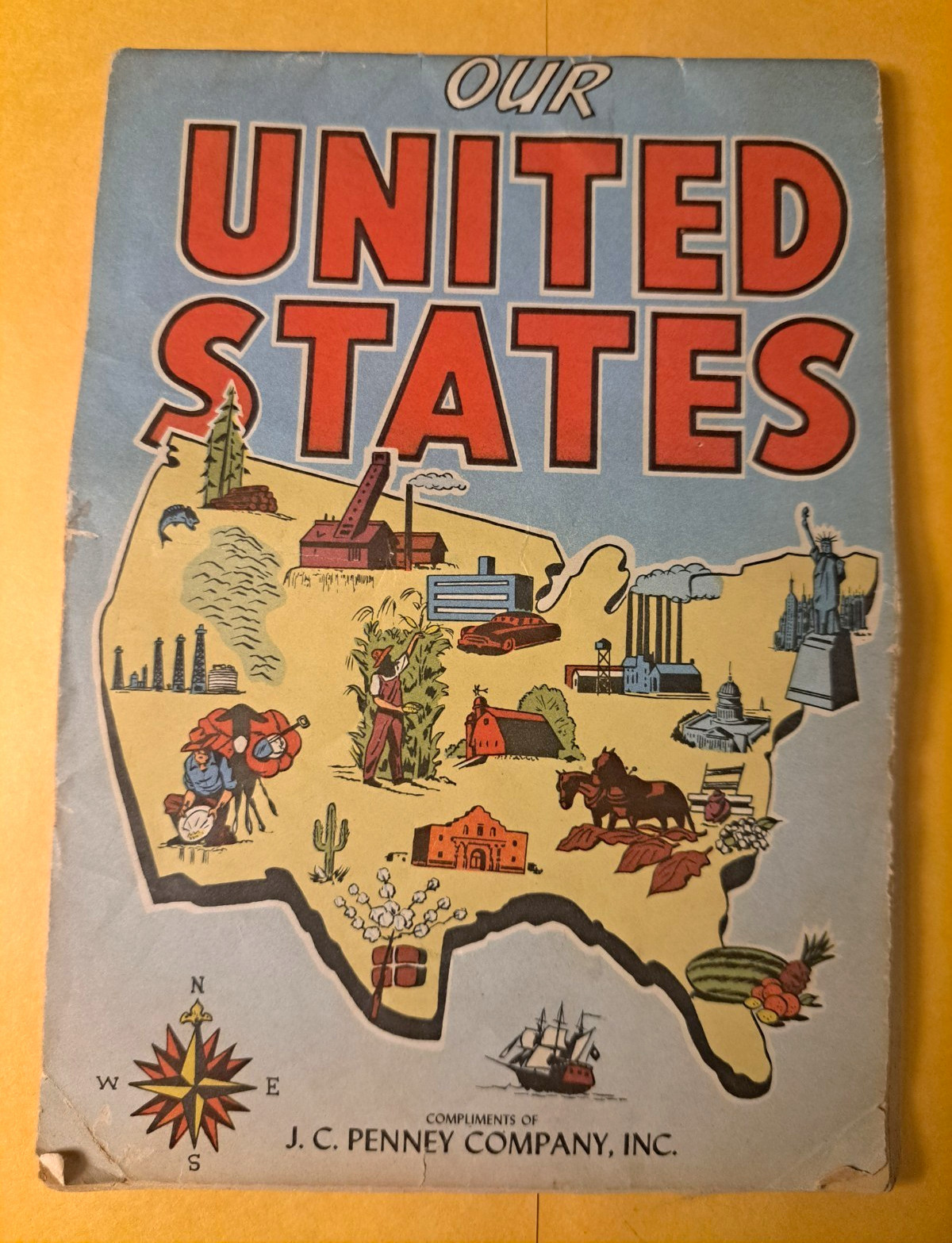 Rare/vtg  1949 J.C. Penney Company, Inc. Our United States Historical Promo Book
