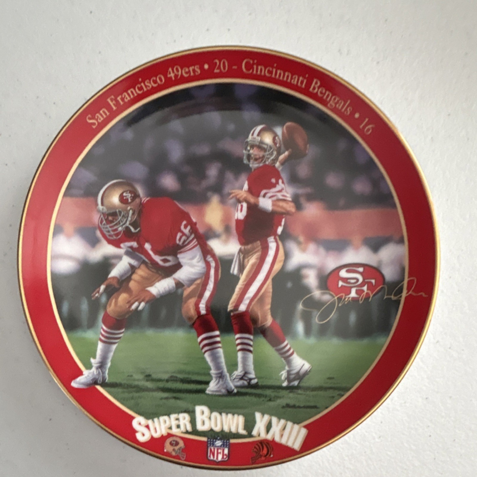 Joe Montana King of Comebacks Super Bowl XXIII Bradford Exchange Plate