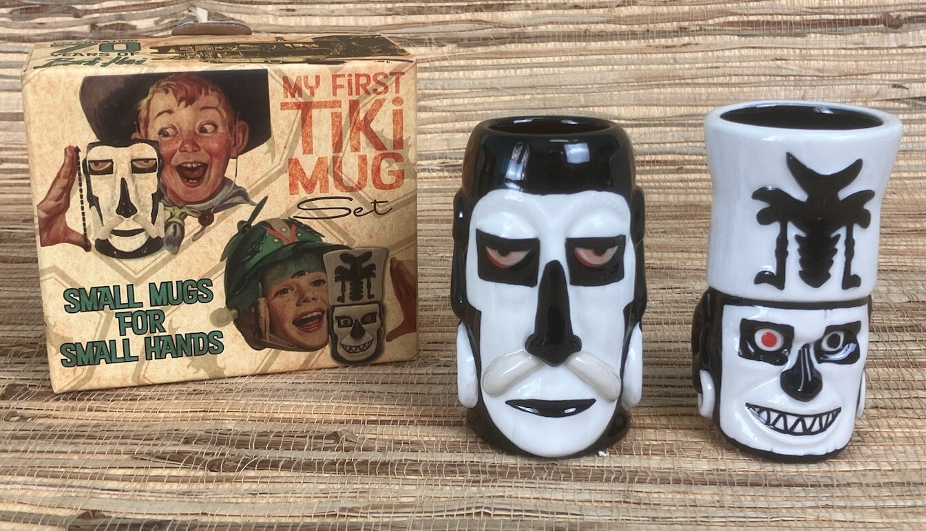 Bali Hai Creepxotica Mini Tiki Mug Shot Glass Set The Goof on the Roof 2024 New