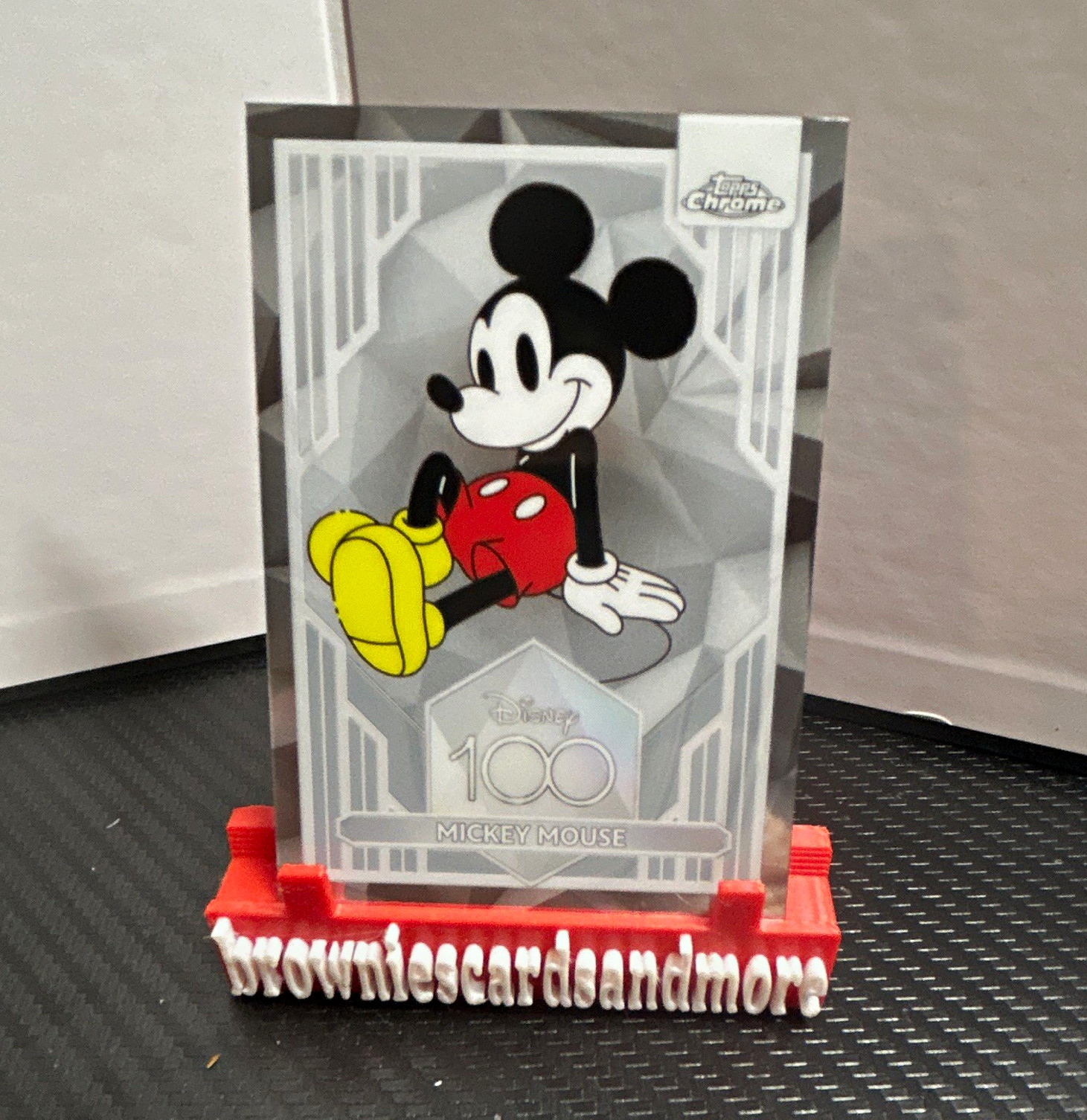 Topps Chrome Disney 100 (2023) Mickey Mouse Steamboat Willie #1 Trading Card