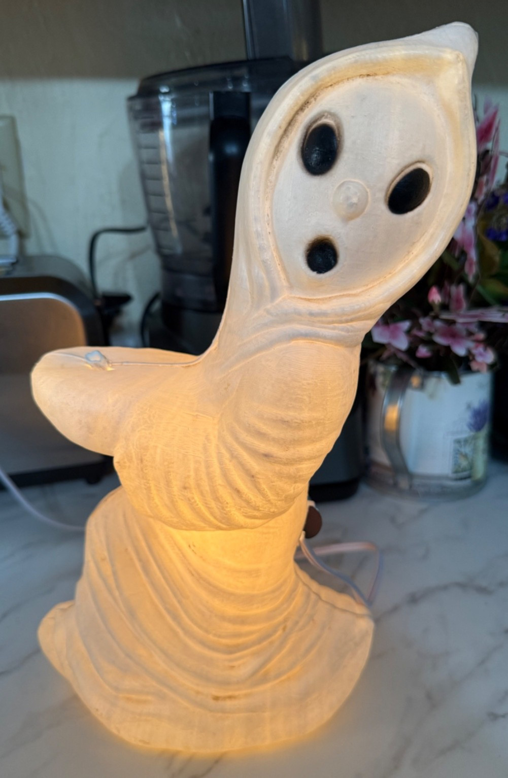Vintage Halloween General Foam GHOST Blow Mold Vtg 1980s Tested (READ)