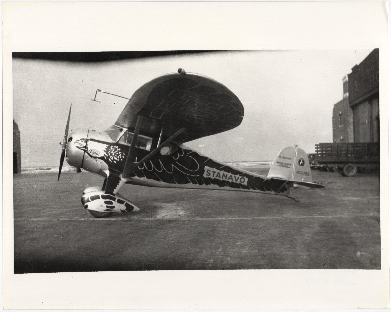 1930s STANAVO Eagle Standard Oil Airplane 8x10 Photo NC11753 Esso Aviation