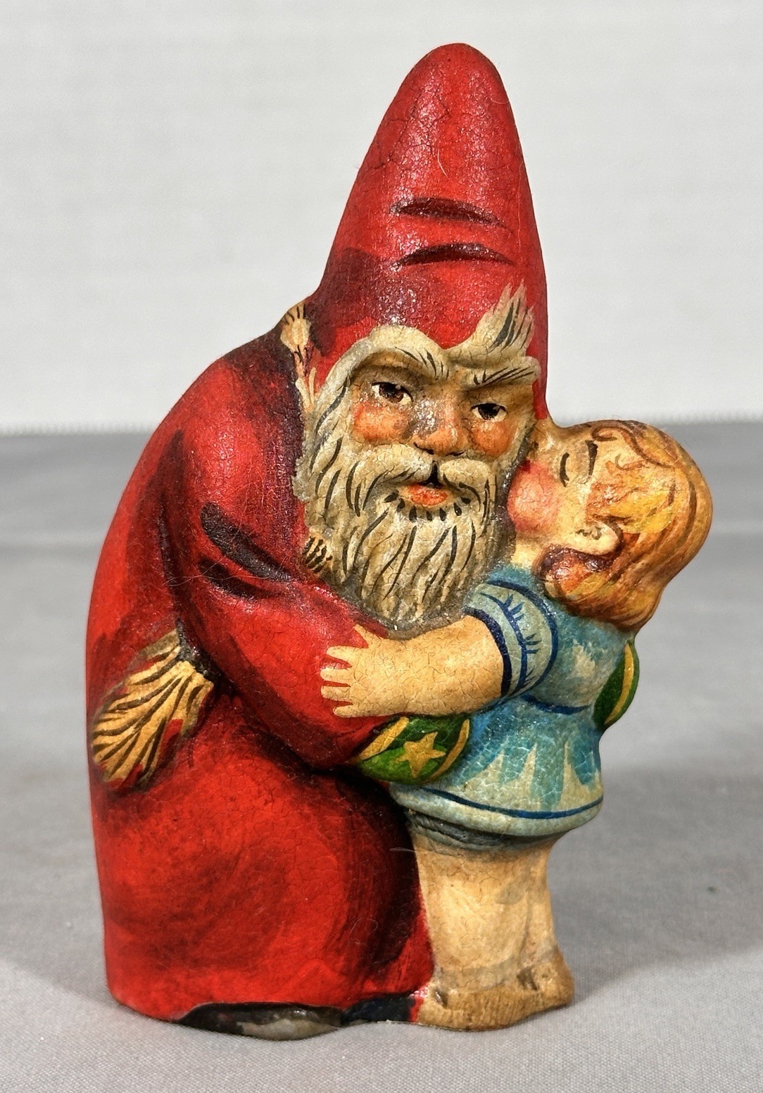 Vaillancourt Santa Hears Child’s Gift Wish 1992 Folk Art Figure LE #637