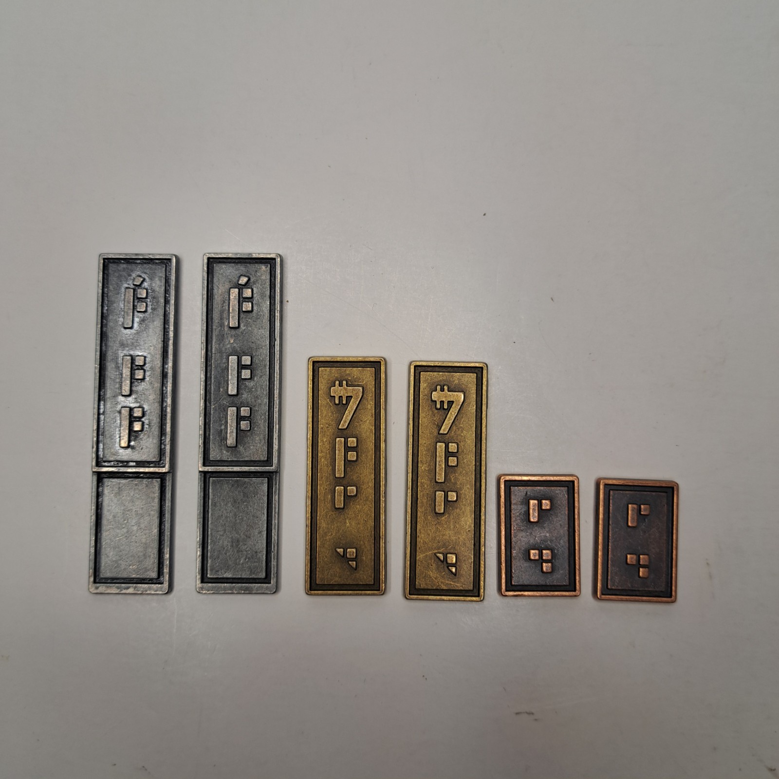 Sabacc Credits 6 Piece Solid Metal Gold Silver Bronze Cosplay Prop Republic
