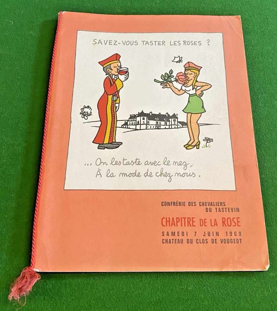 Menu Chapter 355 - Château du Clos Peugeot - 7/6/1969 - Illustrated by Jean Effel