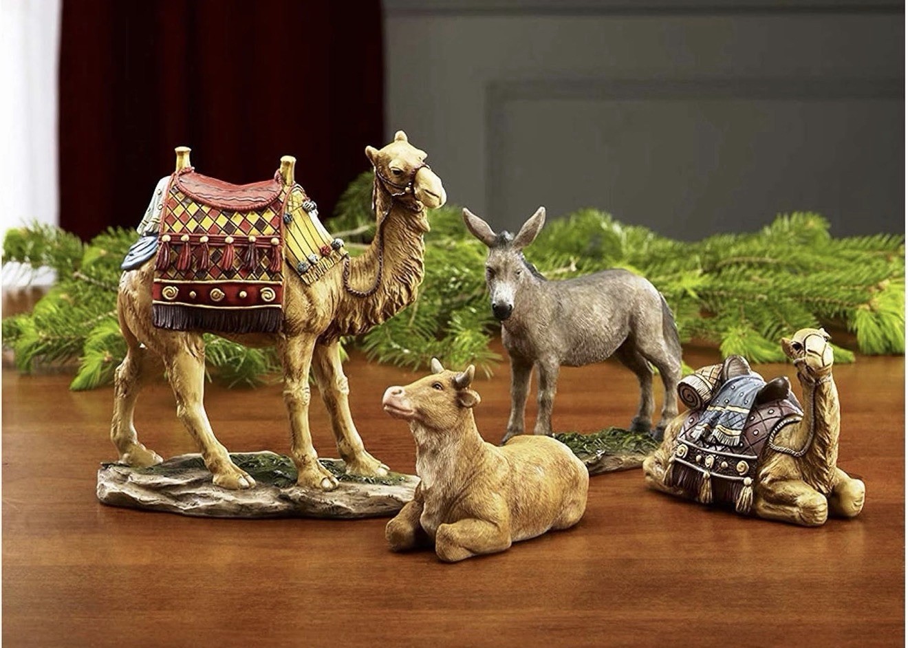 Three Kings Gifts Lighted Stable, Creche, Flat Bottom for Stability, Home Dec...