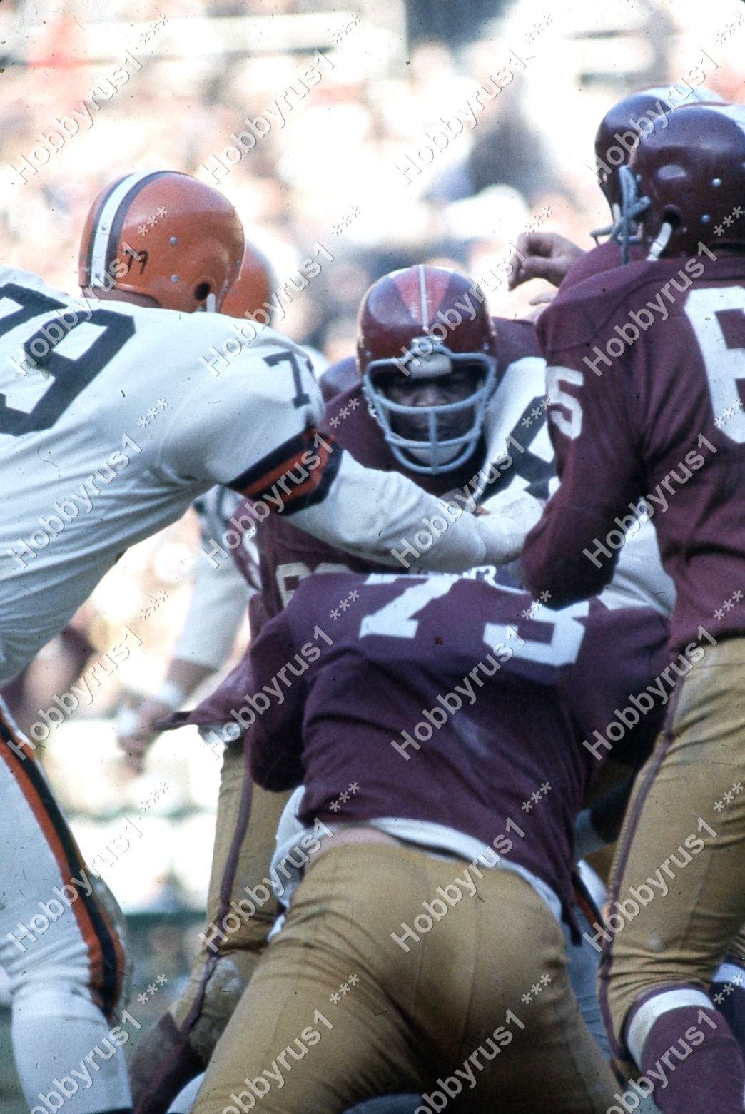 Washington Redskins vs Browns Vtg NFL Football 1962 Original 35mm Photo Slide