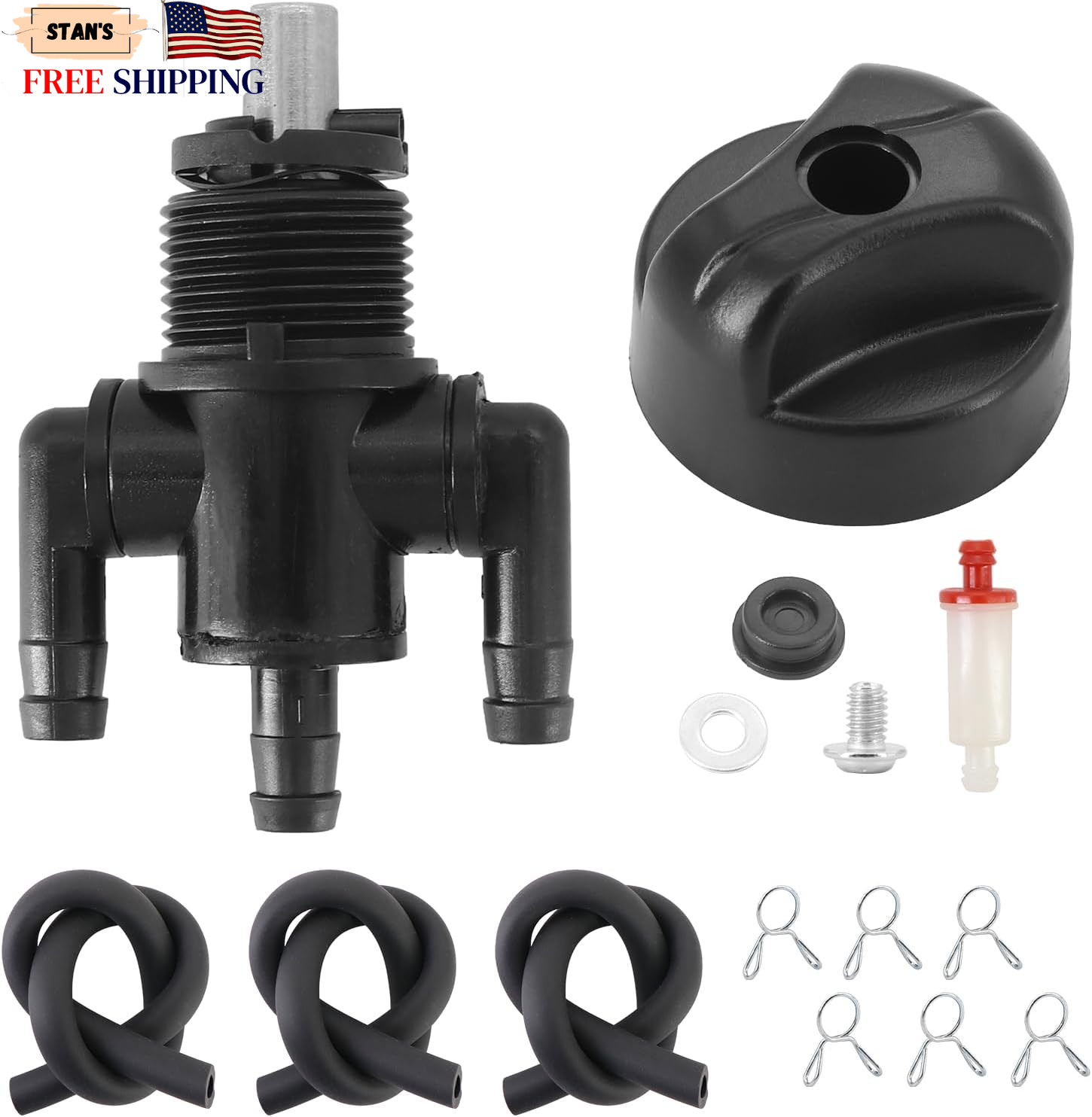 3-Way Gas Fuel Shut-Off Petcock Valve Switch 7052154 for Polaris Xplorer 300 400