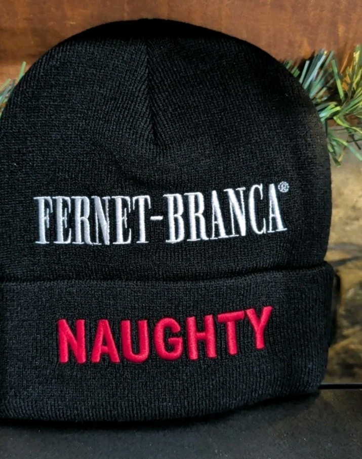Fernet Branca Naughty Bitter Beanie Hat Winter Toboggan RARE New
