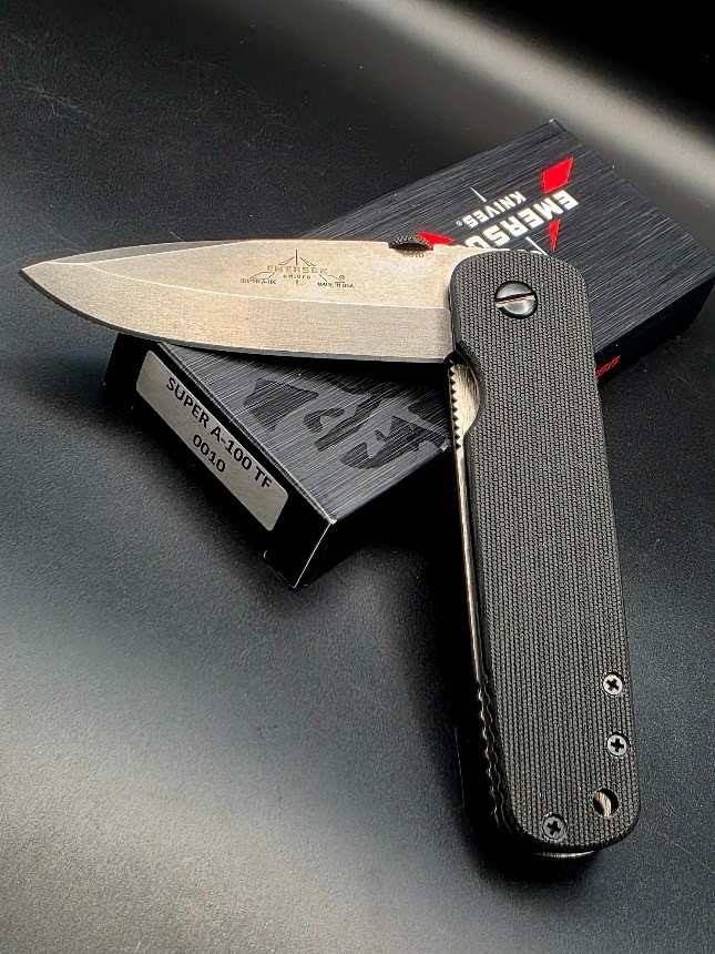 HARD TO FIND Emerson Knives Super A-100 TF Low Serial #0010 +Monster Thumb disk