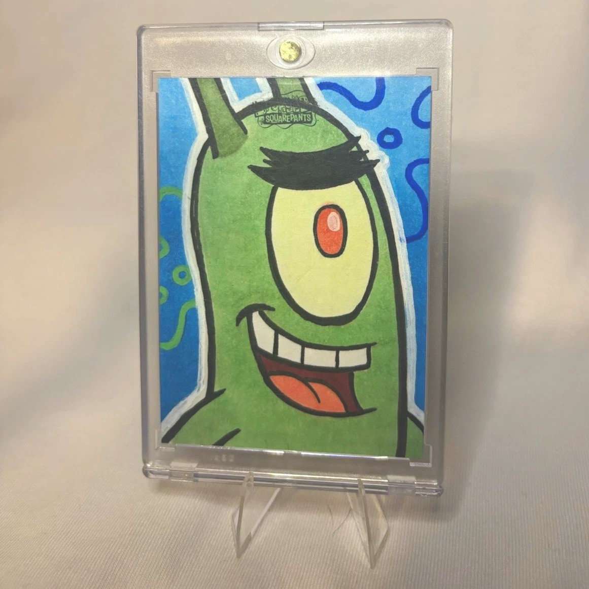 Topps 2025 Chrome SpongeBob 25th Anniversary Plankton 1/1 Sketch Auto