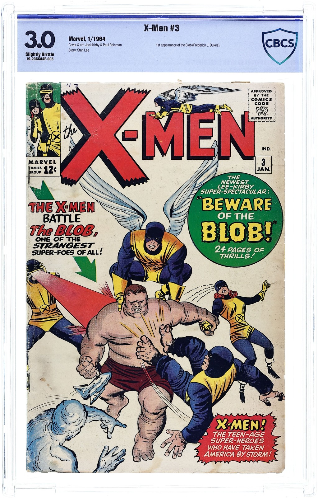 Uncanny X-Men #3 CBCS 3.0 1964 19-23CCAAF-005 1st app. Blob
