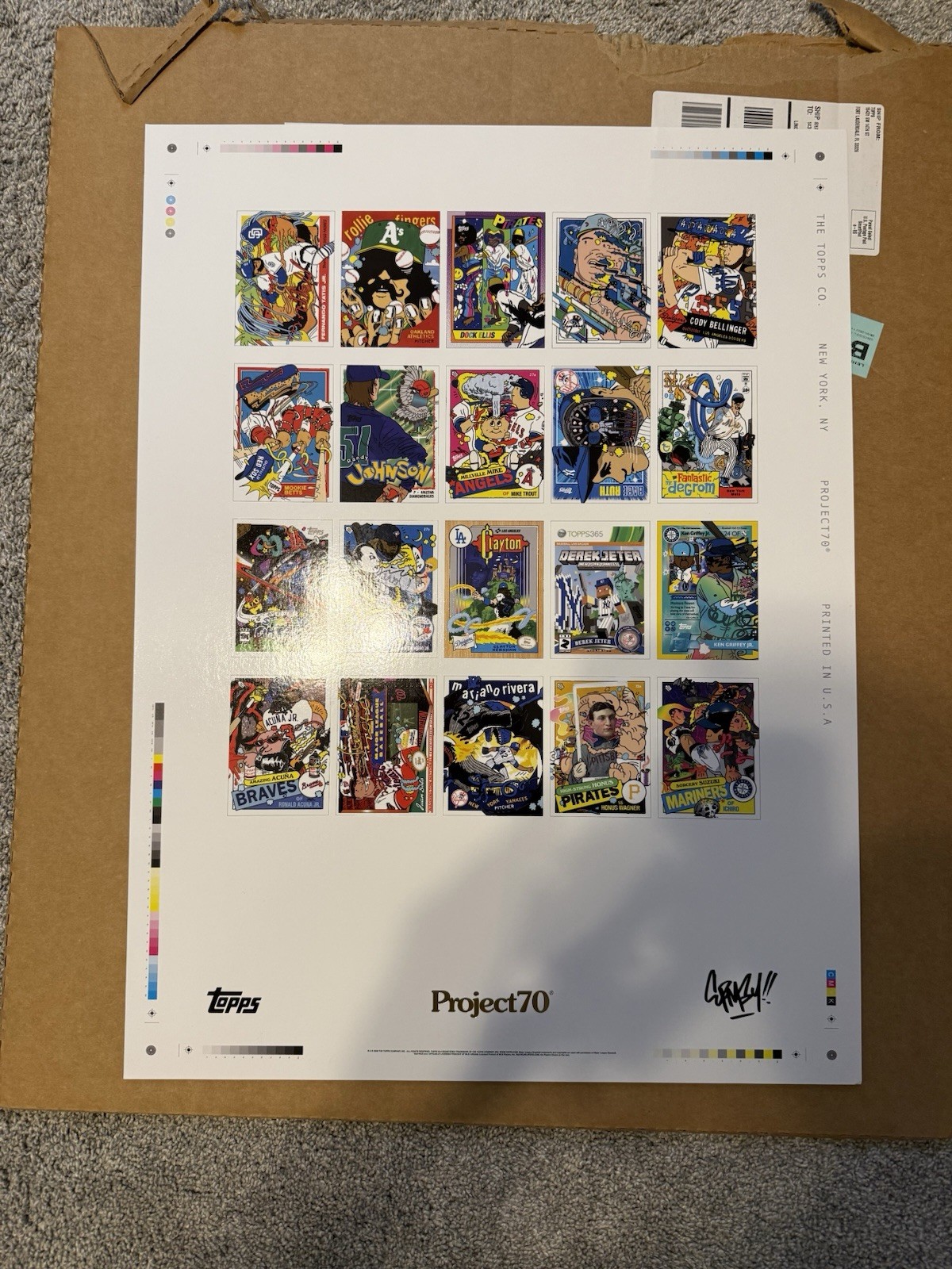 Topps Project 70 Ermsy Artist Set Collection Poster See Condition