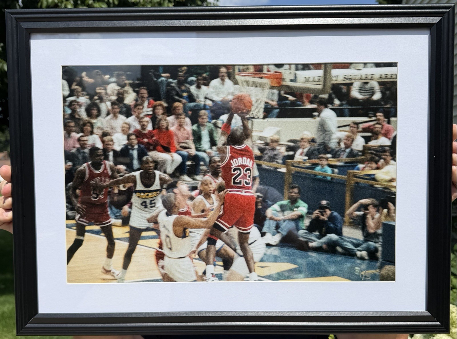 Michael Jordan 12x18 Kodak Metallic Print: Framed 1989 Image - LE #1/5