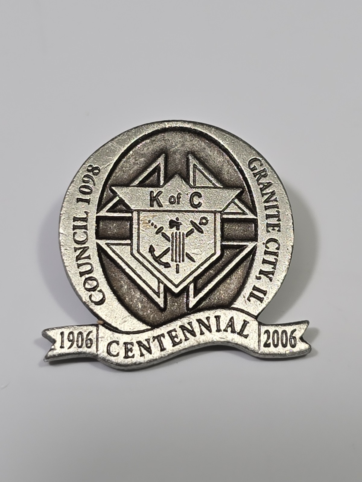 Knights Of Columbus Lapel Pin Council 1098 Granite City Illinois Centennial 