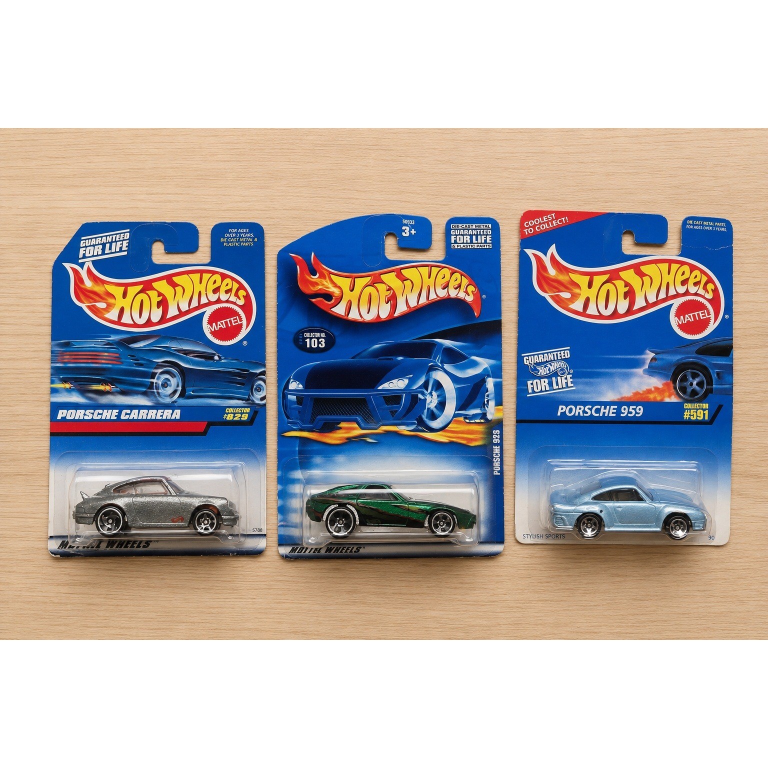 Vintage Hot Wheels Porsche Lot of 3 Sealed Porsche Carrera 959 928 Collector Car