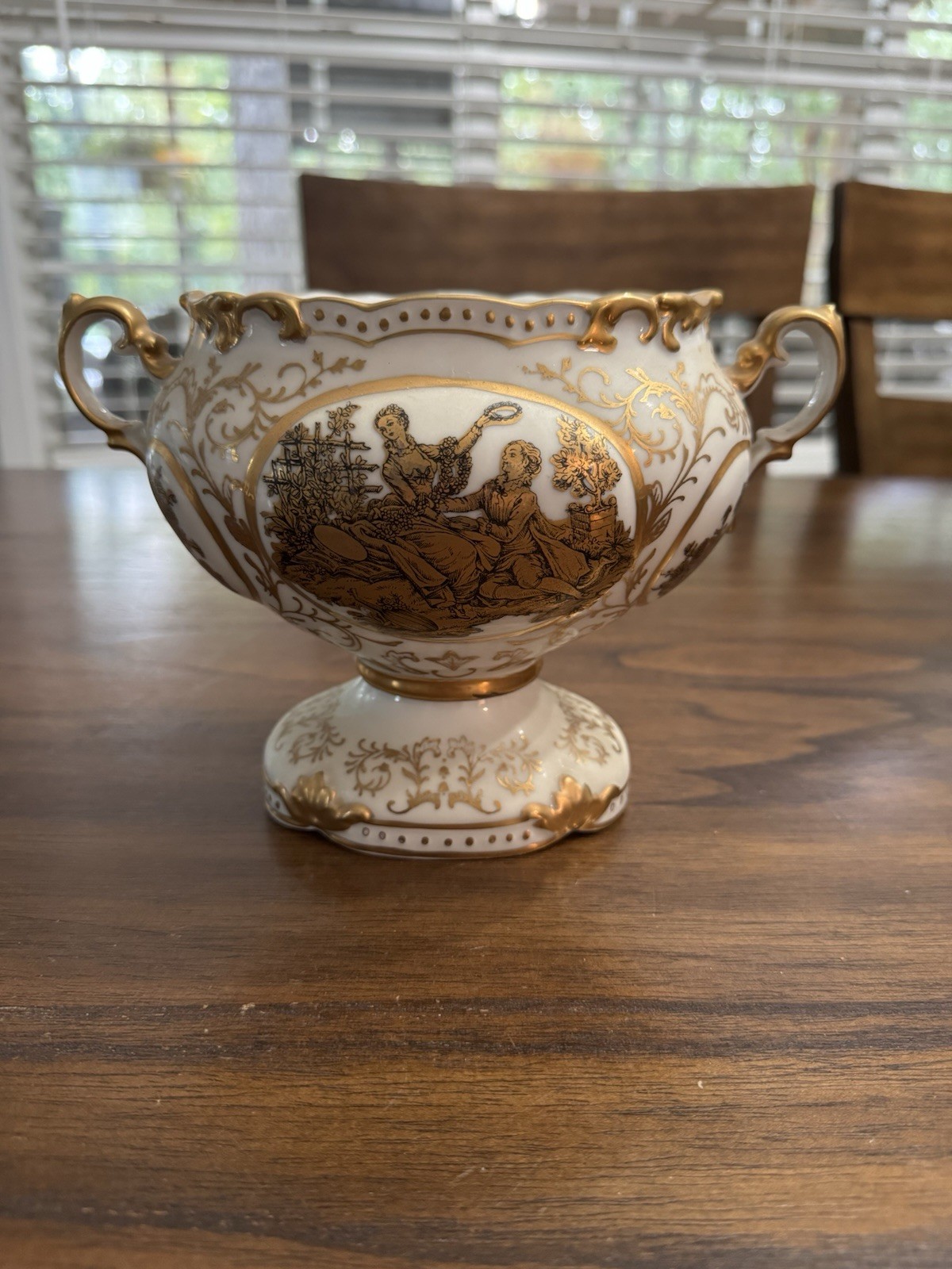 VTG Lenwile Ardalt Japan Porcelain Footed Bowl  Neoclassical Revival Style