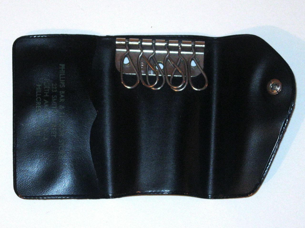 Vintage PHILLIPS BAR & LIQUOR Advertising Key Ring Case Perth Amboy NJ