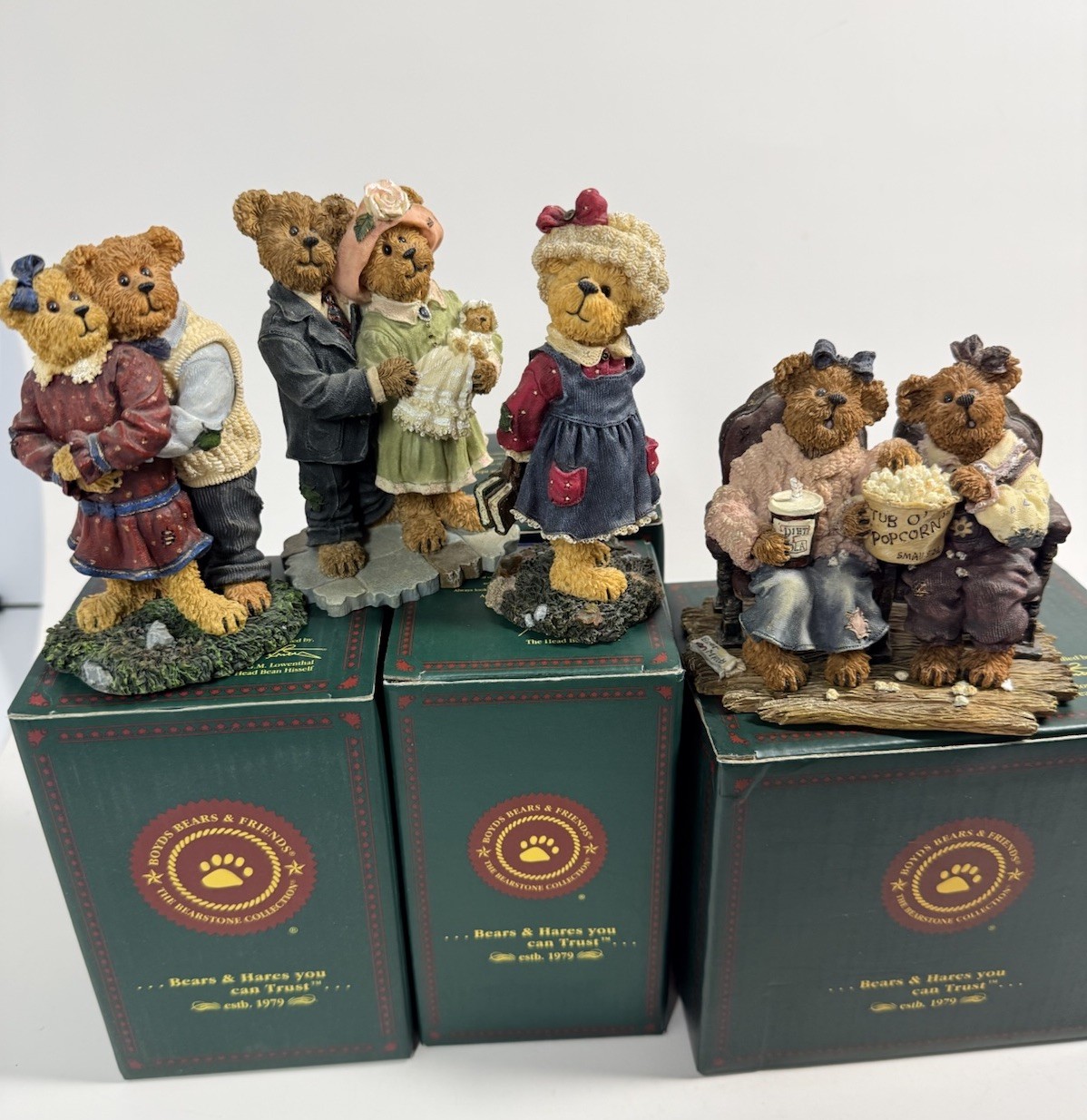 The Boyd’s  Bears Figures Lot 4 Includes 4 Boxes - James , Rachel,  Mark Bailey