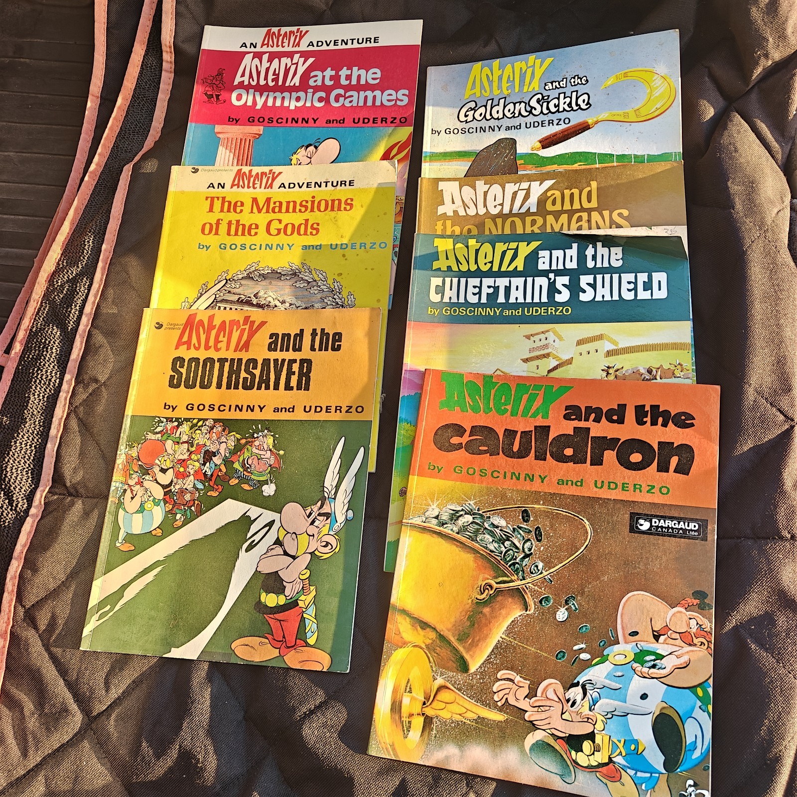 Asterix Paperback Lot 7 Vintage Dargaud Canada English Goscinny Uderzo 1970s