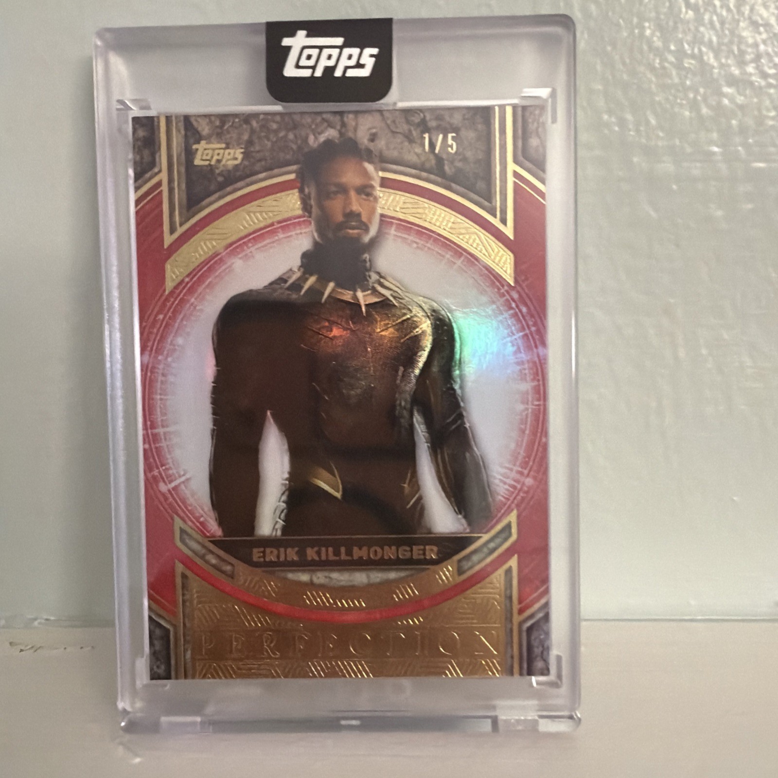 2025 Topps Marvel The Collector Erik Killmonger RED 1/5 MCU Perfection #26