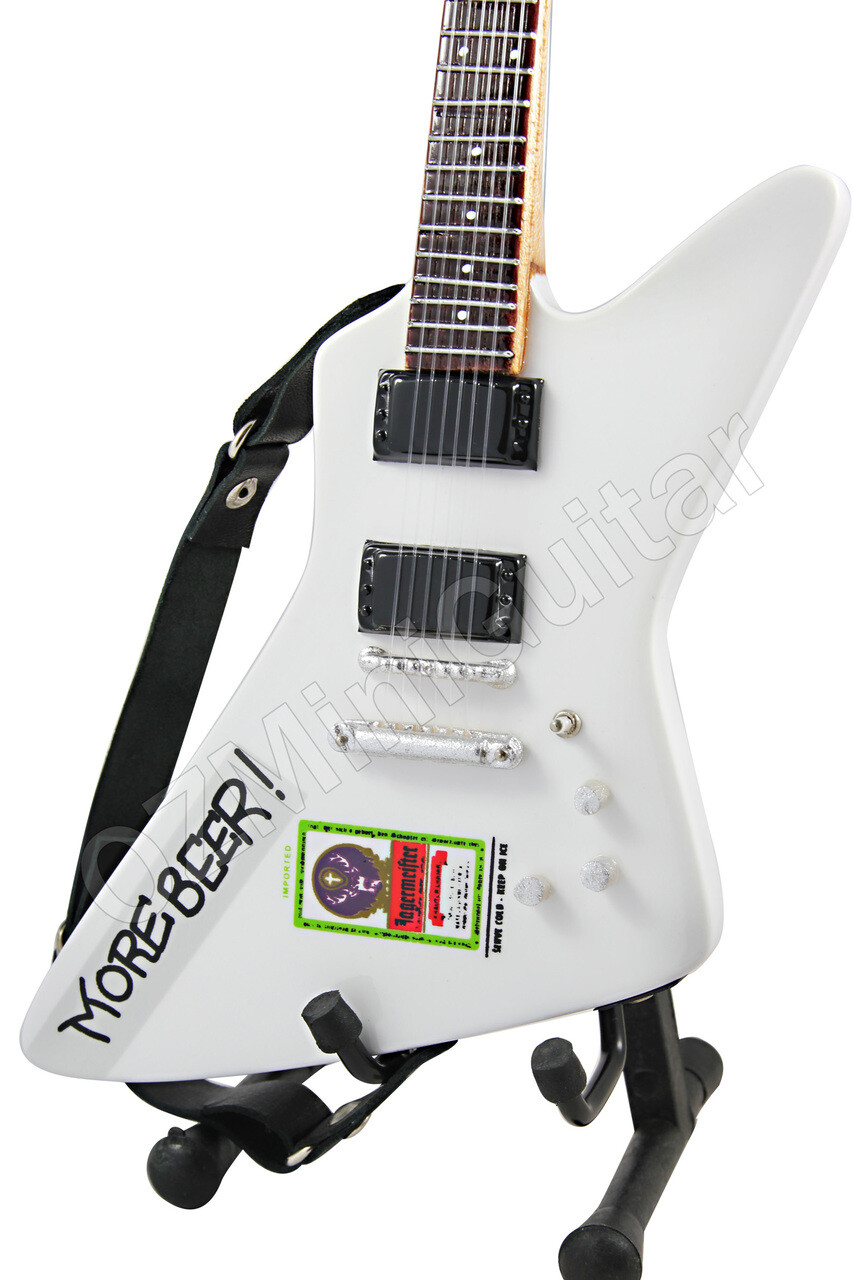Miniature Guitar James Hetfield Metallica MORE BEER & Strap