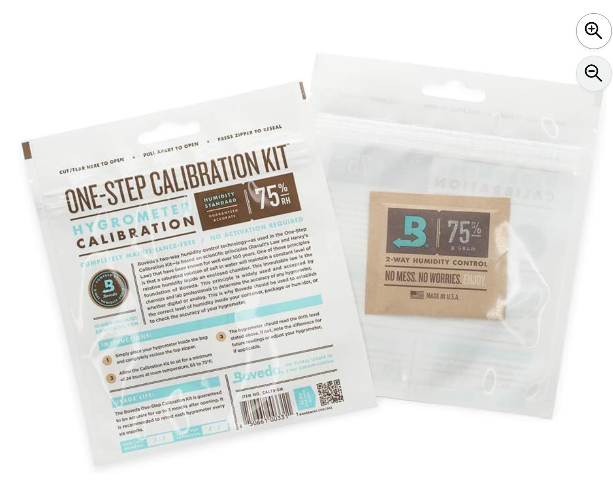 ONE (1) Boveda 75% One-Step Calibration Kit, Verify Hygrometer Accuracy
