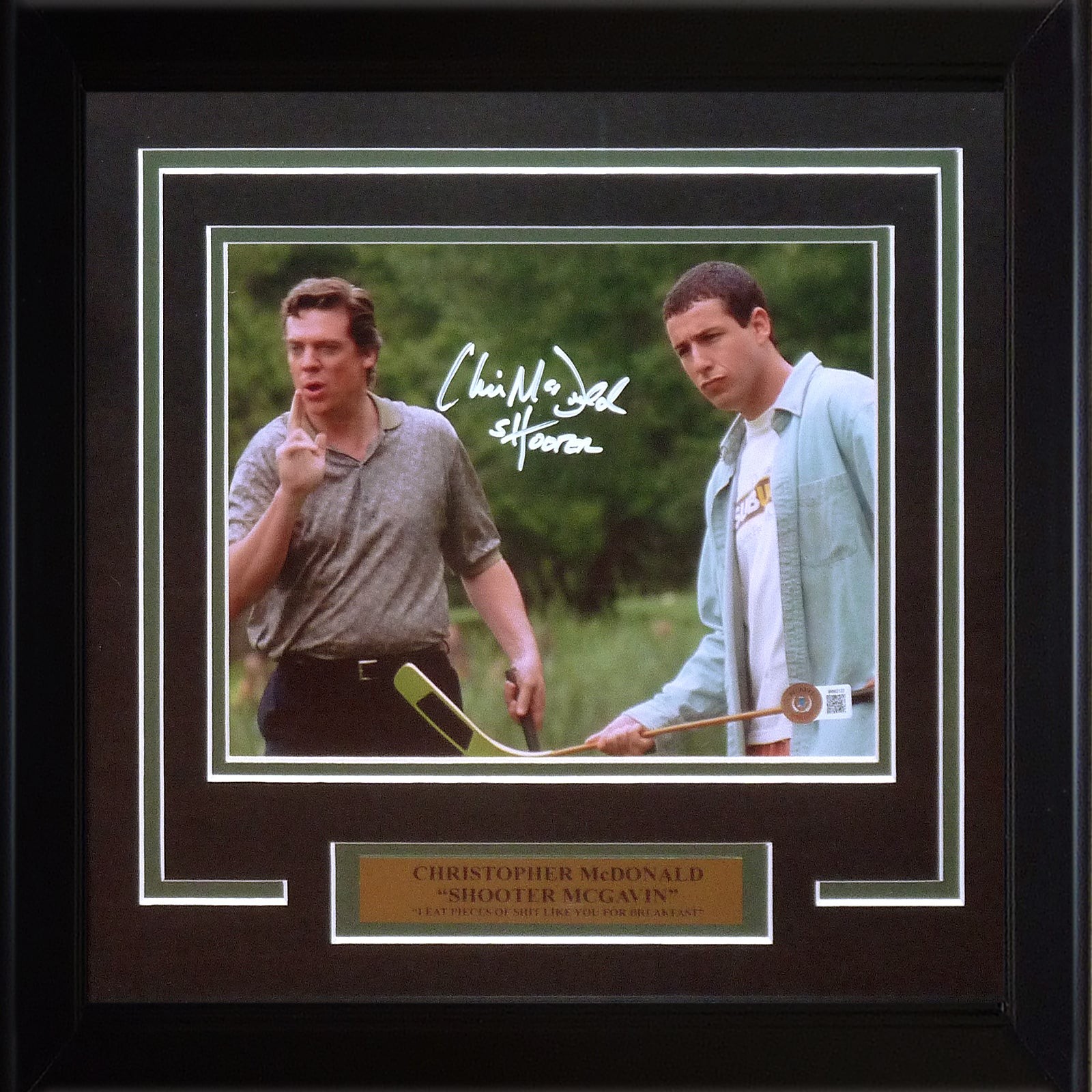 Christopher McDonald Shooter McGavin Autographed Happy Gilmore Deluxe Framed 8x1