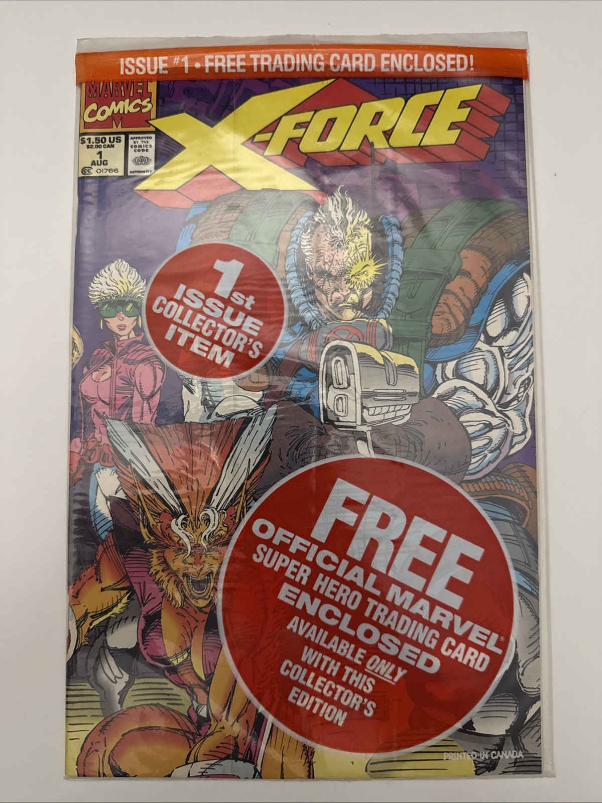 X-Force #1 (Marvel Comics August 1991) 🔑KEY ISSUE 🔥DEADPOOL CARD 🔥HIGH GRADE