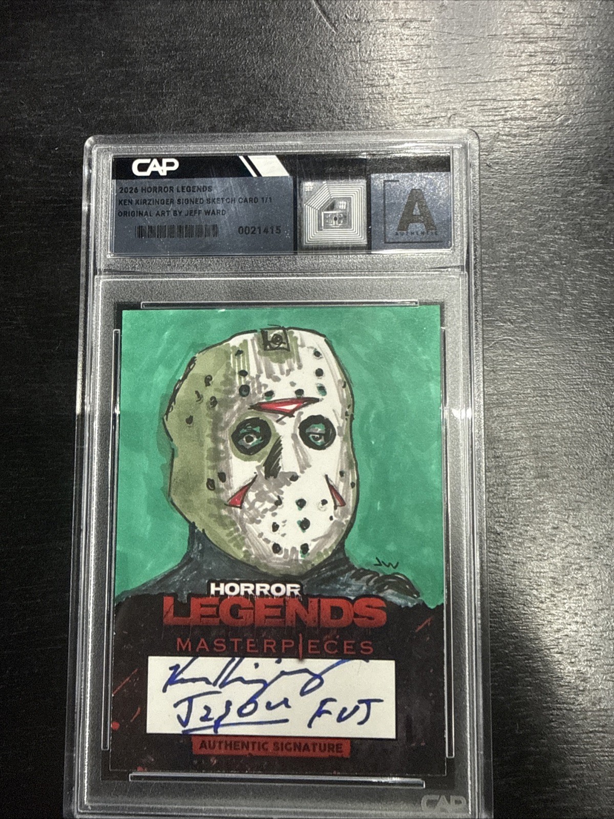 Horror Legends Ken Kirzinger Auto Jeff Ward Sketch 1/1