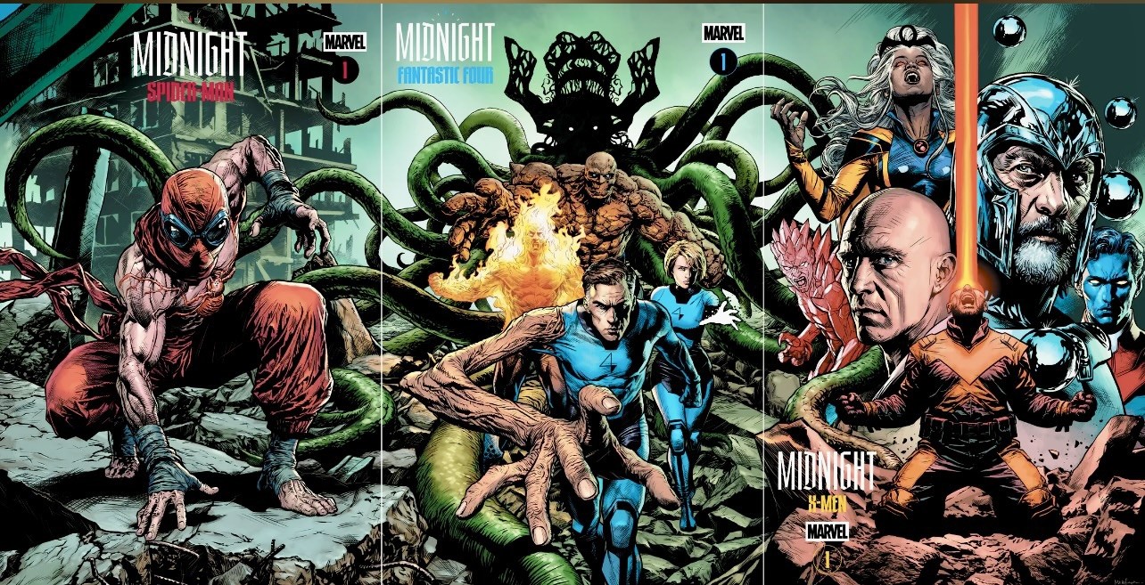 PRESALE MIDNIGHT X-MEN FANTASTIC FOUR SPIDER-MAN #1 MICO NYCC TRADE SET PRESALE