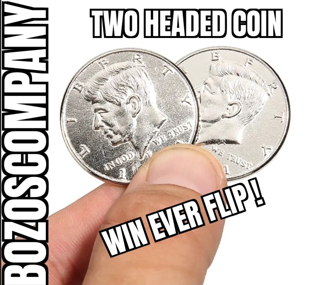Magic Trick Gimmick Coin  Double Headed Half Dollar T2