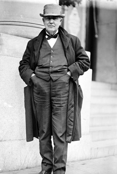 Inventor Thomas Alva Edison circa 1911 Historic Old Photograph
