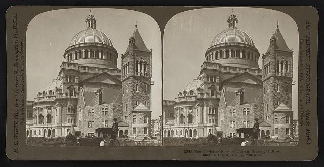 Photo:Boston Mass 1906 New Christian Science Church Dome Stereograph